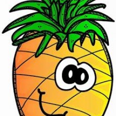 Sevimli Ananas Karakteri Çizimi