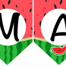 M ve A Harfleri ile Karpuz Temalı Eğitim Materyali