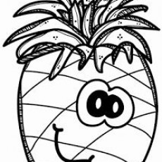 Pineapple Character Drawing - Fun Fruit Illustration