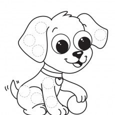 Sevimli Köpek Resmi - Boyama Etkinliği