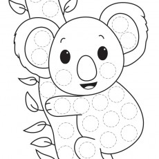 Sevimli Koala Boyama Sayfası