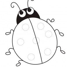 Çizim ve Renk Eğitimine Yönelik Ladybug Boyama Sayfası