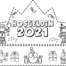 Hoşgeldin 2021 Kutlama Afişi - Boyama Kitabı