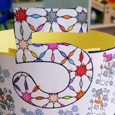 Görseldeki Öğrenme Etkinliği: 10 Rakamı ve Desenli Boyama