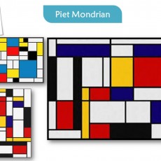 Piet Mondrian'in Soyut Sanat Çalışmaları ve Renklerin Kullanımı