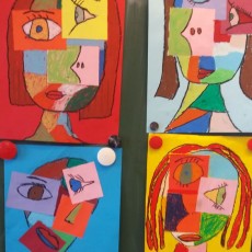 Kubi̇zm: Renkli Yüzler ve Figürler Sanat Çalışması