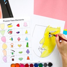 Eğitici Sanat Materyali: Picasso Tarzında Yüz Elemanları ile Yaratıcı Çizim Etkinliği