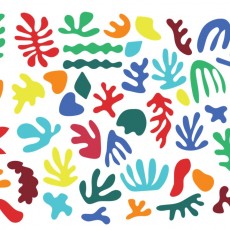 Renkli Organik Şekiller: Abstract Doğa Deseni