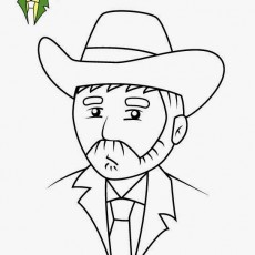 Çizim Çalışması: VINCENT VAN GOGH Karakteri ve Cowboy Şapkası