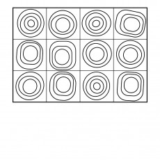 Geometric Patterns Activity Sheet -VASILI KANTINSKI- 3x4 Grid with Concentric Circles