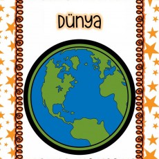 DÜNYA - Dünya Haritası Eğitici Materyali (Eğitim, Coğrafya)