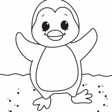 Penguen Boyama ve Noktaları Birleştir Etkinliği (1-15)