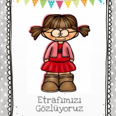 Eğitici Grafik: Etrafımızı Gözlüyoruz - Çocuk Temalı Karakter