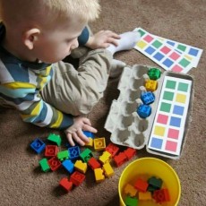 Renk ve Şekil Eşleştirme Oyunu: 2 Renkli Kartlar ve Lego Parçaları ile Öğrenme