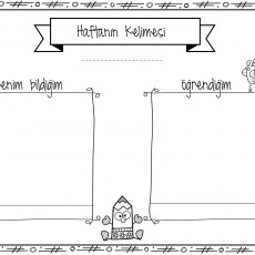 Haftanın Kelimesi Eğitim Materyali - Öğrenme ve Bilgi Alanları