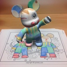 3D Renkli Oyuncak Fare Modeli ve Boyama Etkinliği