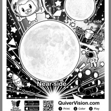 The MOON: Near Side and Far Side Educational Coloring Activity