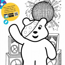 Pudsey Bear's 3D Doodle Disco Coloring Activity with Disco Ball and Speakers