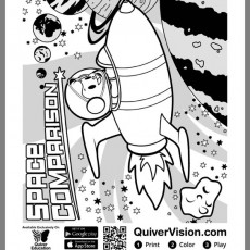SPACE COMPARISON: Astronaut, Rocket, and Planets Coloring Activity