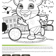 Leo the Lion Soccer Coloring Activity for Kids