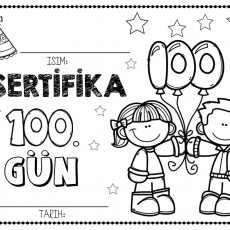 100 Gün Sertifikası Çocuk Etkinliği