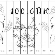 100 GÜN Kutlaması: İki Çocuk ve Balonlar ile Sayma Etkinliği (10-100)