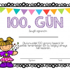 100.GÜN Belgesi - Eğitsel Materyal