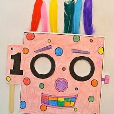 Renkli Maskara Çizimi ile 100 Sayısını Kutlama Aktiviteleri