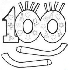 Eğlenceli 100 Sayısı ve Süslemeleri: Çocuklar İçin Eğitici Kesim Materyali