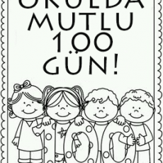 Okulda Mutlu 100. Gün Etkinliği Başlığı