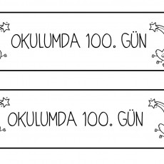 Okulda 100. Gün Etkinliği - Öğrenciler İçin Eğlenceli Etiketler