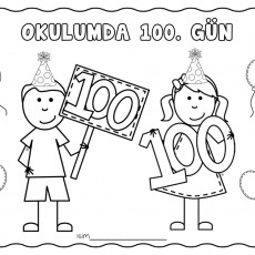 Okulda 100 Gün Kutlaması - Eğitsel Çalışma Sayfası