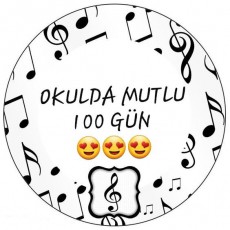 Okulda Mutlu 100 Gün - Müzik Temalı Parti Dekoru