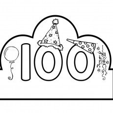 Parti Temalı 100 Rakamı Boyama Aktivitesi