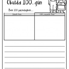 Okulda 100. Gün Etkinliği - Ben 100 Yaşındayken