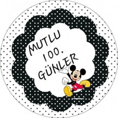 Mutlu 100. Gün Kutlama Tasarımı - Mickey Mouse