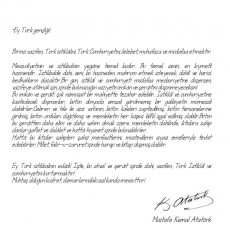 GENÇLİĞE HİTABE - Mustafa Kemal Atatürk'ün Türk Gençliğine Seslenişi