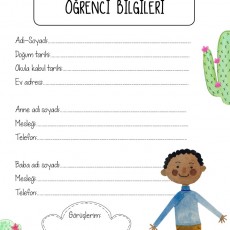 Öğrenci Bilgileri Formu: Kayıt ve Aile Bilgileri