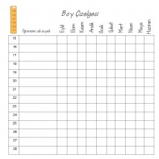 Boy Çizelgesi - Öğrenci Boy Ölçüm Tablosu (15-28)