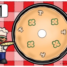 Pizza Preparation Activity: Number 1 with Chef Illustration and Ingredients