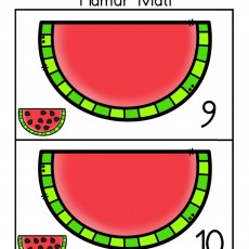 Karpuz Çekirdeği Sayma Hamur Matı - 9 ve 10 Sayıları