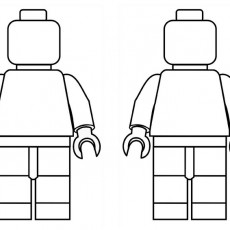 LEGO Figurine Coloring Activity - Black and White Outline