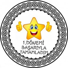 1. DÖNEMİ BAŞARIYLA TAMAMLADIM - Eğitim Başarı Sertifikası