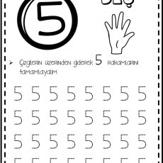 Eğitim Materyali: 5 Rakamının Öğrenimi ve Yazma Çalışması