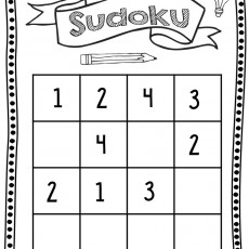 Sudoku Çalışma Sayfası - Rakamlar 1, 2, 3, 4 - Eğitsel Aktiviteler