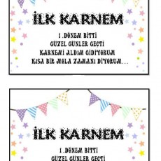 ILK KARNEM - 1.DÖNEM BİTTİ, GÜZEL GÜNLER GEÇTİ, KARNEMİ ALDIM GİDİYORUM, KISA BİR MOLA ZAMANI DİYORUM