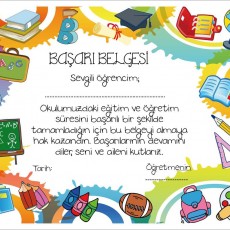 Eğitim Başarı Belgesi