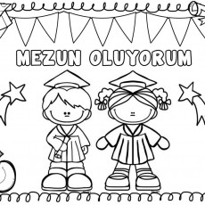 Mezun Oluyorum - Mezuniyet Temalı Boyama Sayfası
