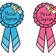 Mezuniyet Rozetleri - Mezun Oluyorum - Eğitim Materyali