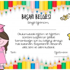 Başarı Belgesi - Öğrenci Başarı Sertifikası